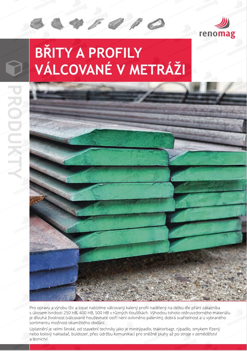 Břity a profily válcované v metráži Renomag (3,5 MB)