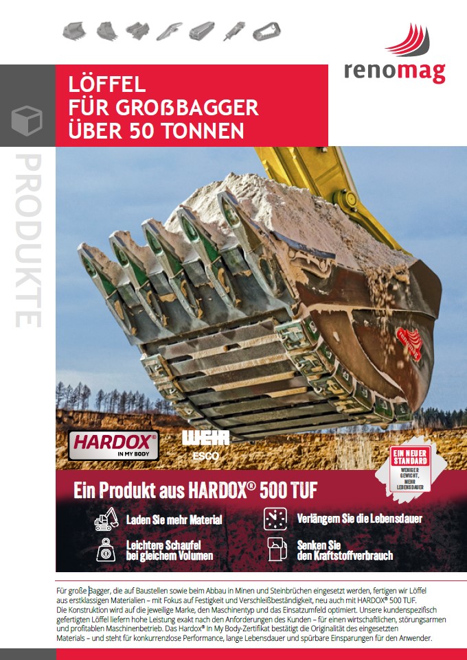Löffel für großbagger über 50 tonen